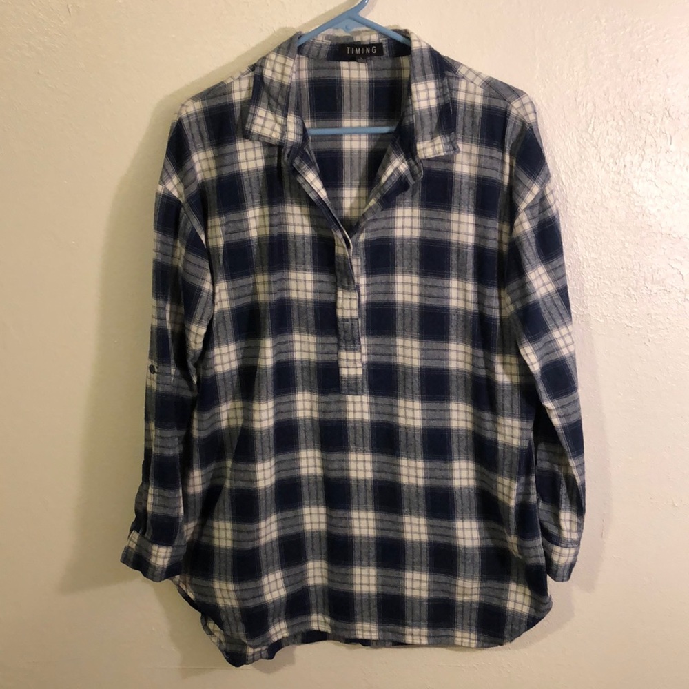 Pullover Flannel Top